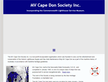 Tablet Screenshot of mvcapedonsociety.org.au